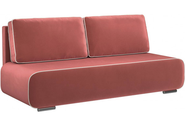 Диван тканевый прямой Лаки пурпурно-красный (Велюр) - главное фото