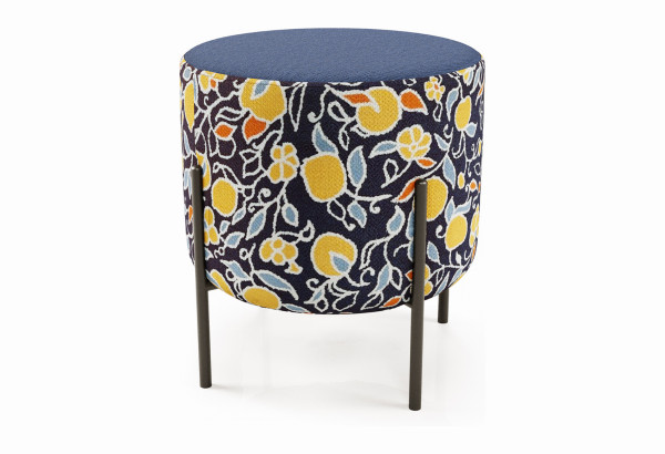Маленькая радость Пуф круглый на ножках, синий Fiori - главное фото