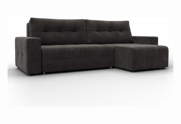 Диван угловой Лига-122 угол универсальный LAIM 10 темно-коричневый (Велюр) - главное фото