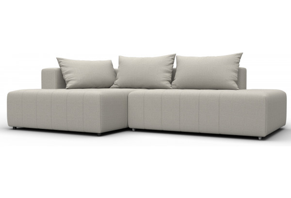 Диван угловой Лига-103 НПБ угол левый Амур 02 бежевый (Рогожка) - главное фото