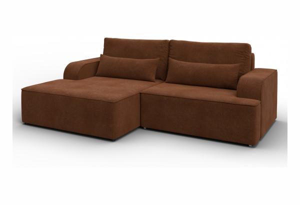 Диван угловой Лига-120 угол левый LAIM 14 терракотовый (Велюр) - главное фото