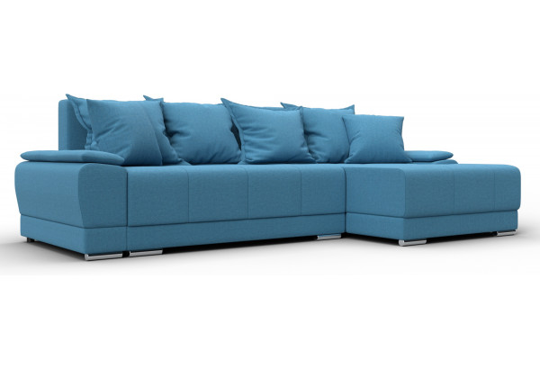 Диван угловой Лига-119 угол правый Амур 10 голубой (Рогожка) - главное фото