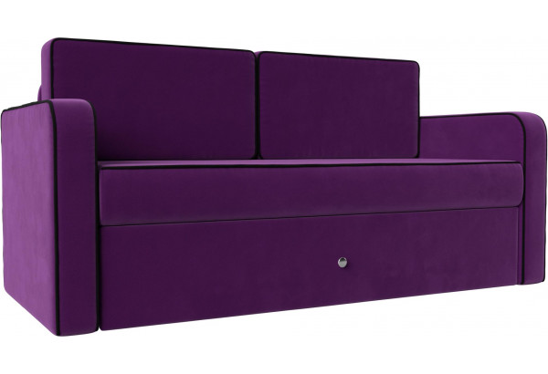 Детский диван трансформер Смарт Фиолетовый/Черный (Микровельвет) - главное фото