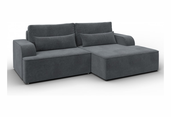 Диван угловой Лига-120 угол правый LAIM 23 светло-серый (Велюр) - главное фото