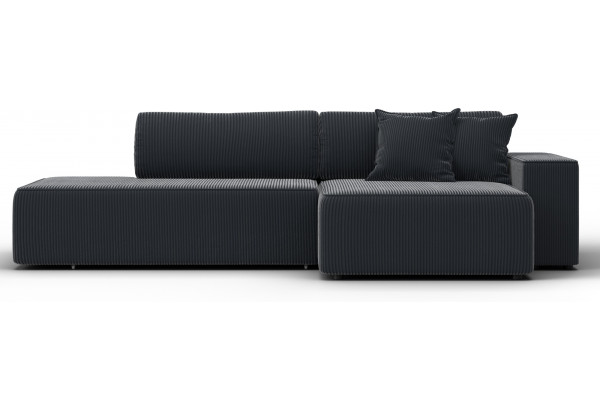 Диван угловой Лига-079 БП угол правый Vertical серый (Велюр) - главное фото