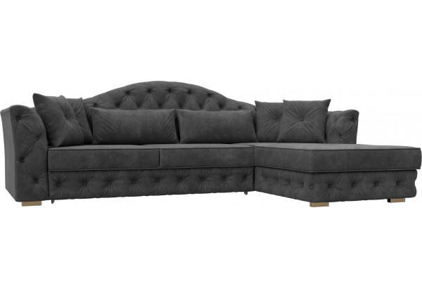 Диван угловой Артис правый угол BRUT 16 темно-серый (Велюр) - главное фото