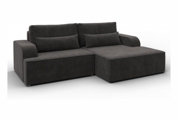 Диван угловой Лига-120 угол правый LAIM 10 темно-коричневый (Велюр) - главное фото