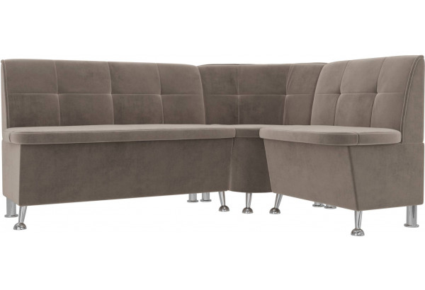 Кухонный угловой диван Феникс Коричневый (Велюр) - главное фото