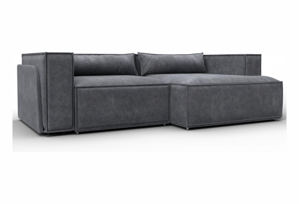 Диван угловой Лига-061 угол правый BRUT 16 темно-серый (Велюр) - главное фото