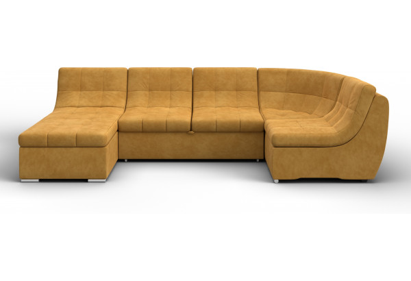Диван П-образный модульный Холидей BRUT 10 желтый (Велюр) - главное фото
