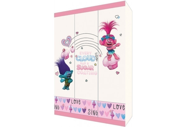 Шкаф трехсекционный "Polini kids Fun 1360 Тролли" - главное фото
