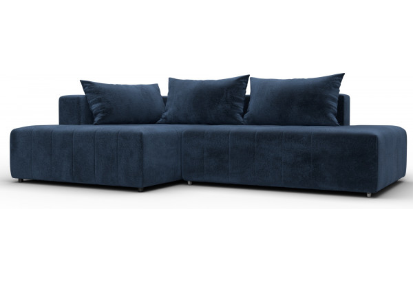 Диван угловой Лига-103 НПБ угол левый TOWER 13 синий (Велюр) - главное фото