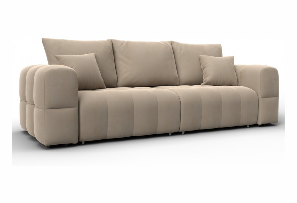 Диван прямой Лига-110 НПБ SEVEN 729 бежевый (Велюр) - главное фото