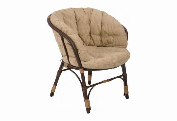 Кресло Багама из полиротанга с цветными подушками - главное фото