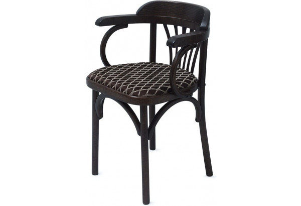 Кресло Венское мягкое с рогожкой, темно-коричневый - главное фото