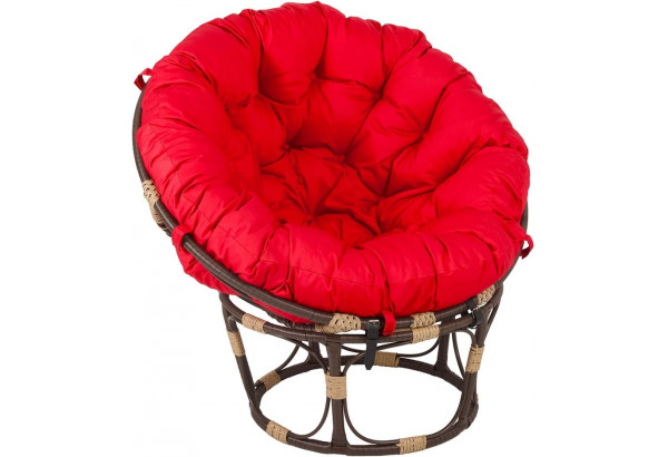Кресло Папасан с цветными подушками, искусственный ротанг - главное фото