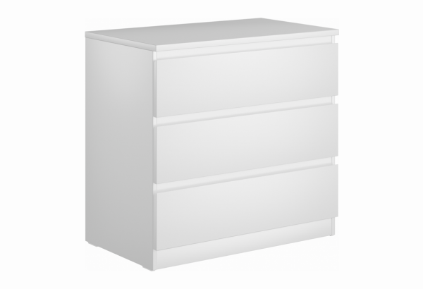 9.05.02.040.1 MALTA комод 3 ящика без доводчиков 80х76 белый RU - главное фото
