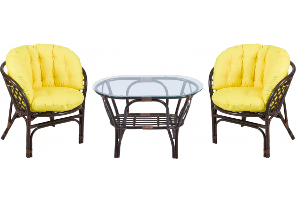 Багама Дуэт с желтыми подушками (стол овальный) - главное фото
