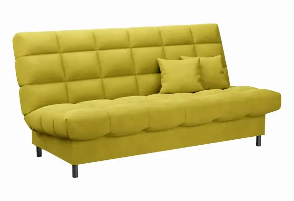 ЮТА Диван прямой горчичный ППУ, с черными ножками - главное фото