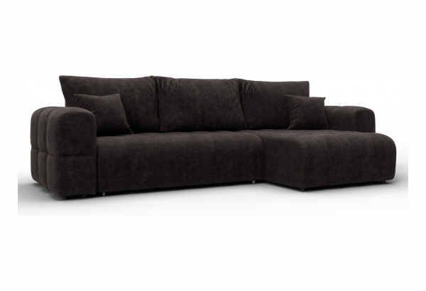 Диван угловой Лига-110 НПБ угол универсальный BRUT 17 коричневый (Велюр) - главное фото
