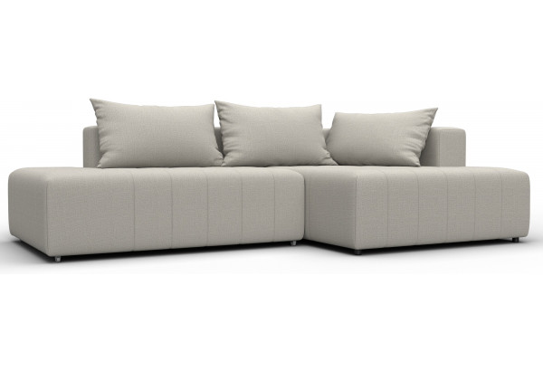 Диван угловой Лига-103 НПБ угол правый Амур 02 бежевый (Рогожка) - главное фото