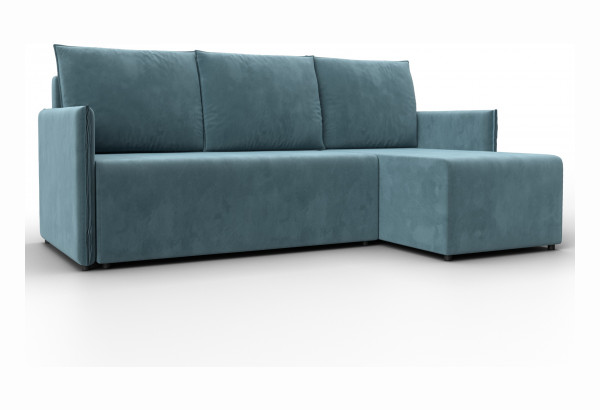 Диван угловой Лига-124 угол универсальный SEVEN 113 бирюзовый (Велюр) - главное фото