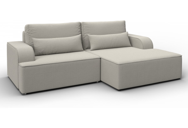 Диван угловой Лига-120 угол правый Амур 02 бежевый (Рогожка) - главное фото