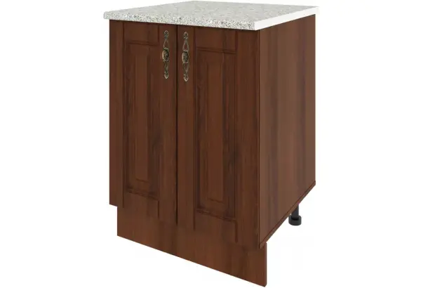 Шкаф напольный со столешницей 60 см Орех - главное фото