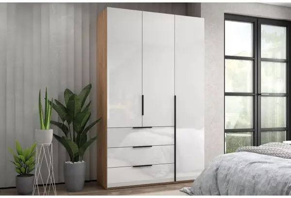 Шкаф 3-х дверный с ящиками, 135 см Люкс - главное фото