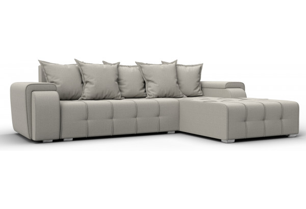 Диван угловой Лига-121 правый угол Амур 02 бежевый (Рогожка) - главное фото