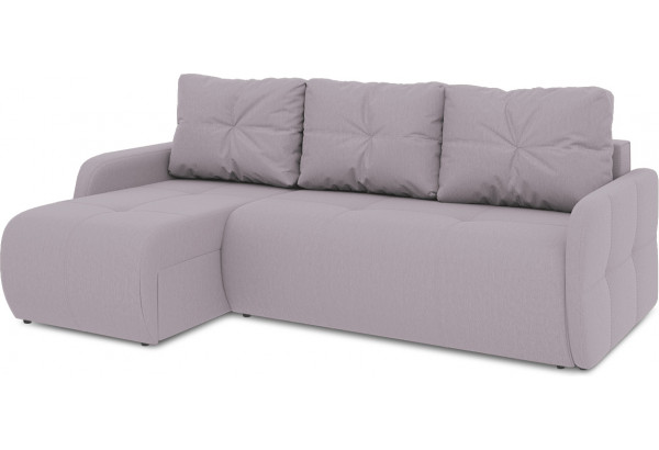 Диван угловой левый «Томас Slim Т1» (Poseidon Pale Lavender (иск.замша) бледно-лавандовый) - главное фото