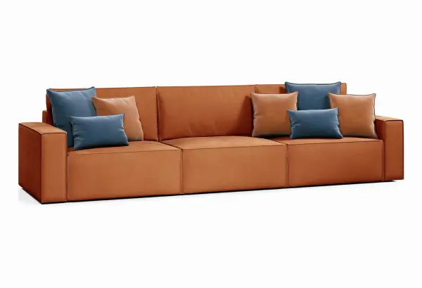 КОРСО XL Диван тканевый прямой терракотовый - главное фото
