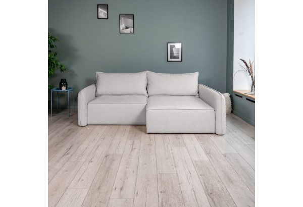 ПОРТЛЕНД Диван угловой светло-серый, букле - главное фото