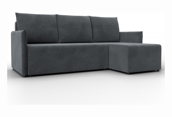 Диван угловой Лига-124 угол универсальный LAIM 23 светло-серый (Велюр) - главное фото