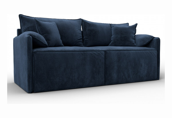 Диван прямой модульный Лига-106 TOWER 13 синий (Велюр) - главное фото
