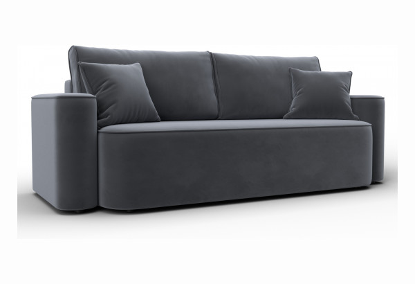 Диван прямой Лига-118 НПБ SEVEN 17 серый (Велюр) - главное фото