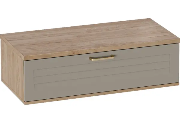 Тумба подвесная 1 ящ "Гавана" спальня Светло-серая - главное фото