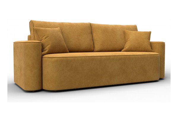 Диван прямой Лига-118 НПБ BRUT 10 желтый (Велюр) - главное фото