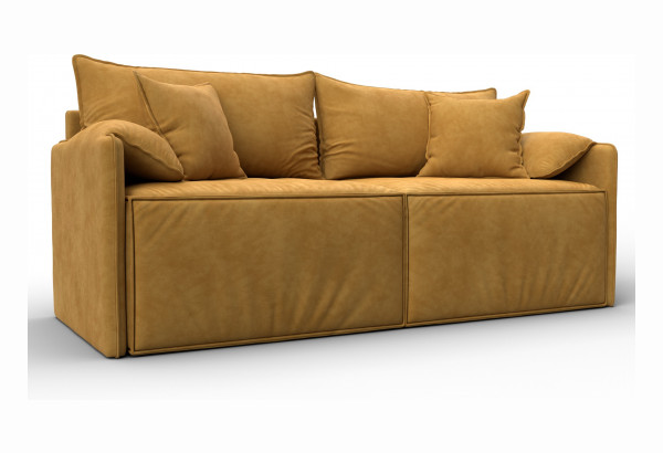 Диван прямой модульный Лига-106 BRUT 10 желтый (Велюр) - главное фото