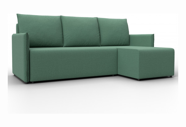 Диван угловой Лига-124 угол универсальный Амур 11 зеленый (Рогожка) - главное фото