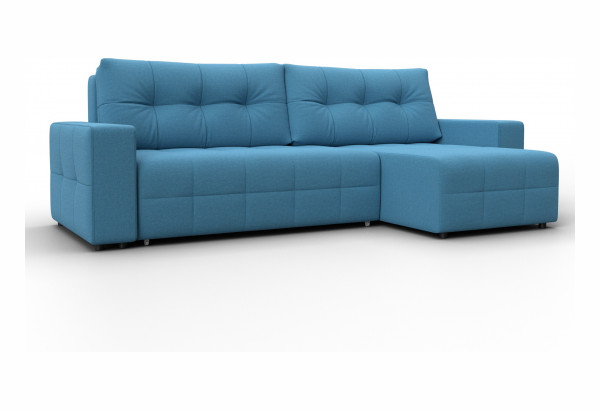 Диван угловой Лига-122 угол универсальный Амур 10 голубой (Рогожка) - главное фото