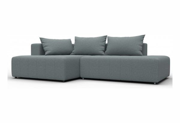 Диван угловой Лига-103 НПБ угол левый Амур 07 серый (Рогожка) - главное фото