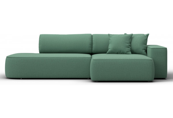 Диван угловой Лига-065 БП угол правый Амур 11 зеленый (Рогожка) - главное фото