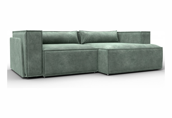 Диван угловой Лига-061 угол правый BRUT 08 зеленый (Велюр) - главное фото