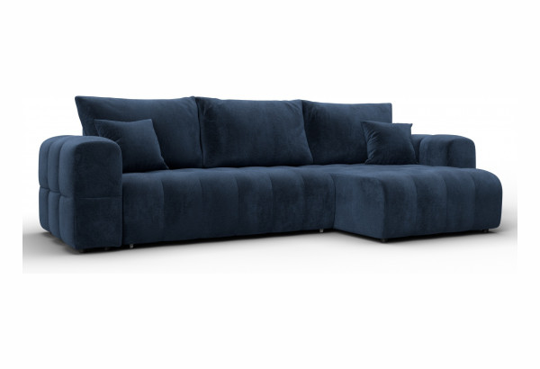 Диван угловой Лига-110 НПБ угол универсальный TOWER 13 синий (Велюр) - главное фото