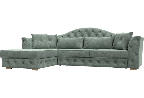Диван угловой Артис левый угол BRUT 08 зеленый (Велюр) - главное фото