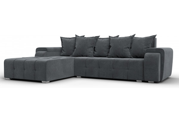 Диван угловой Лига-121 левый угол LAIM 23 светло-серый (Велюр) - главное фото