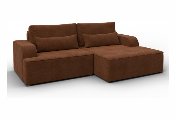 Диван угловой Лига-120 угол правый LAIM 14 терракотовый (Велюр) - главное фото