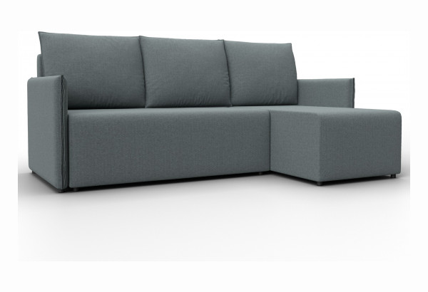 Диван угловой Лига-124 угол универсальный Амур 07 серый (Рогожка) - главное фото