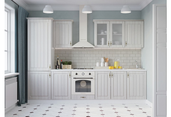 Модульная кухня "Империя" Сандал МДФ Композиция № 2 - главное фото